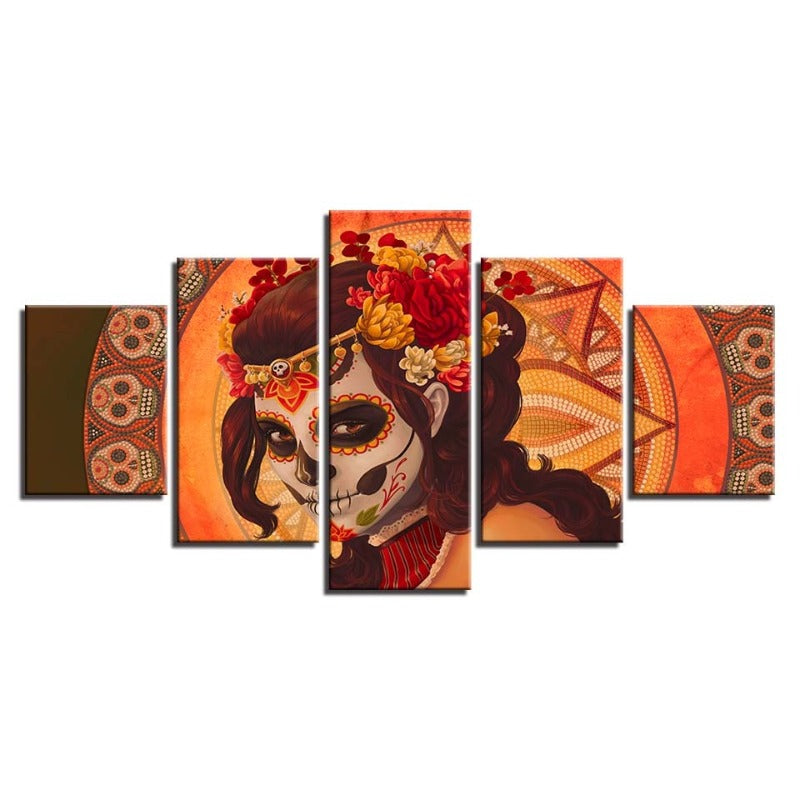 Beautiful Lady of the Dead - Canvas Wall Art Painting | Bowlift
