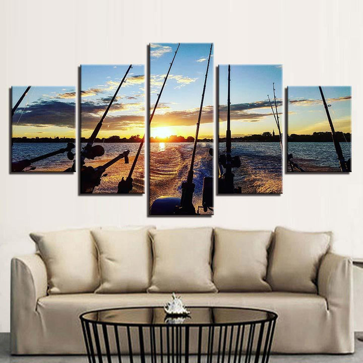 Fishing Rod - Canvas Wall Art Painting | Bowlift