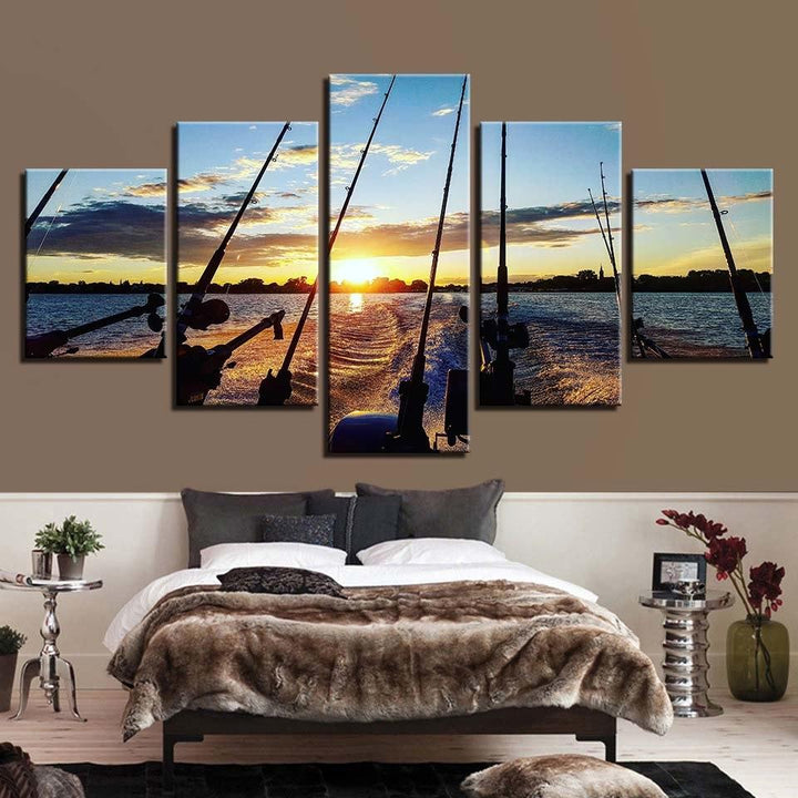 Fishing Rod - Canvas Wall Art Painting | Bowlift