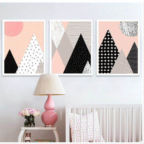 Pop Art Mountains - Canvas Wall Art Painting | Bowlift