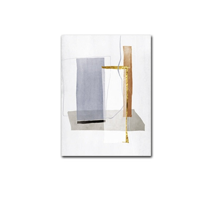 Blue Gold Marble - Canvas Wall Art Painting | Bowlift