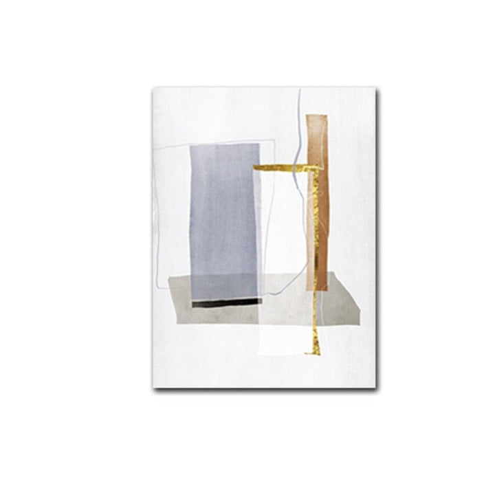 Blue Gold Marble - Canvas Wall Art Painting | Bowlift