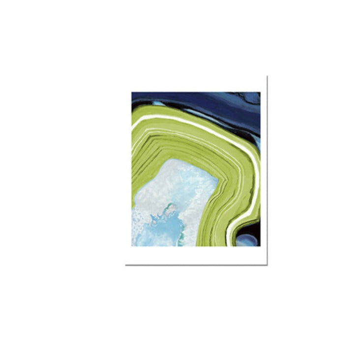 Abstract Blue Green Marble - Canvas Wall Art Painting | Bowlift