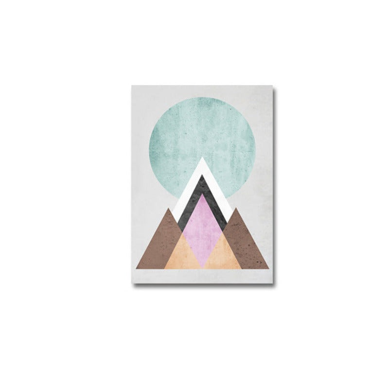 Abstract Geometric Wall Art Prints Vintage Poster - Canvas Wall Art Painting | Bowlift