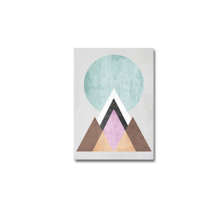Abstract Geometric Wall Art Prints Vintage Poster - Canvas Wall Art Painting | Bowlift