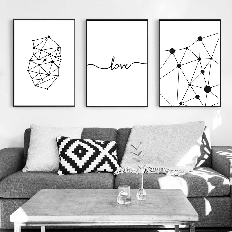 Love For Geometry - Canvas Wall Art Painting | Bowlift
