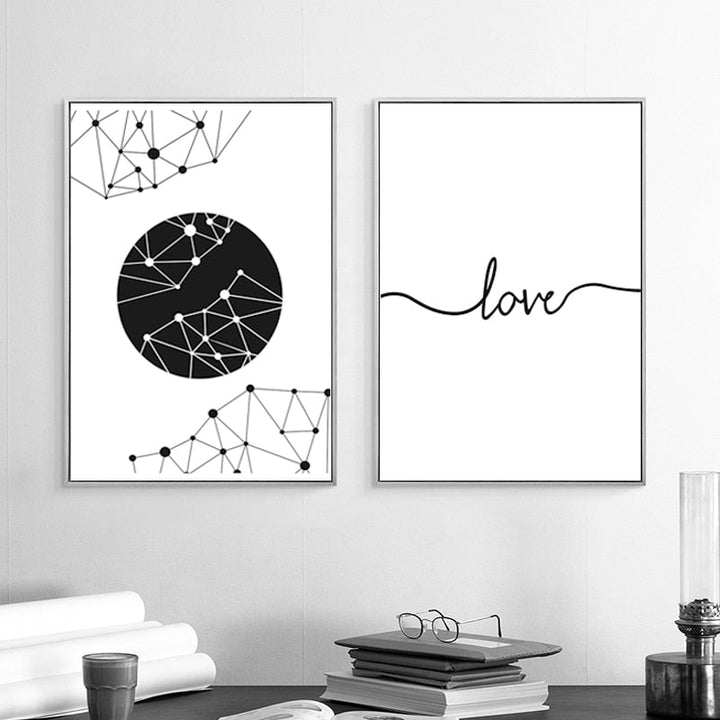 Love For Geometry - Canvas Wall Art Painting | Bowlift