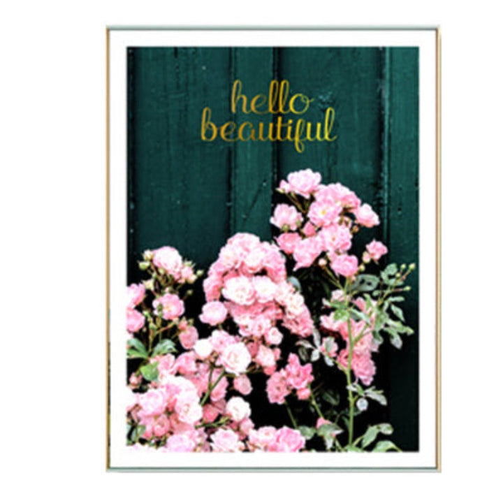 Modern Pink Floral Beautiful Pastoral Posters Prints- Canvas Wall Art Painting | Bowlift