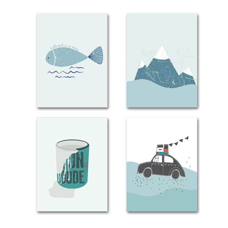 Nursery Wall Art - Canvas Wall Art Painting | Bowlift