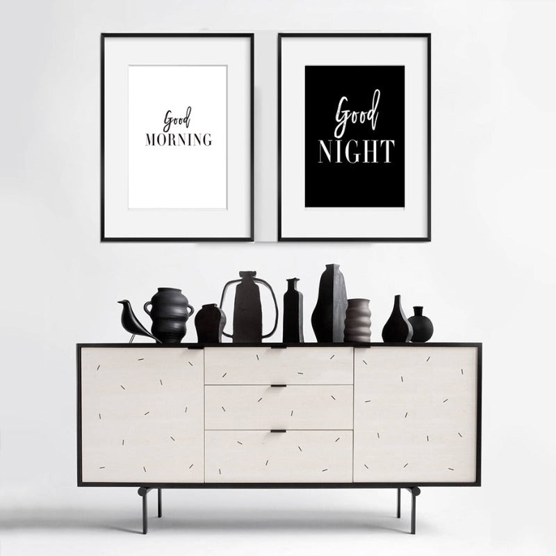 Good Morning Good Night - Canvas Wall Art Painting | Bowlift