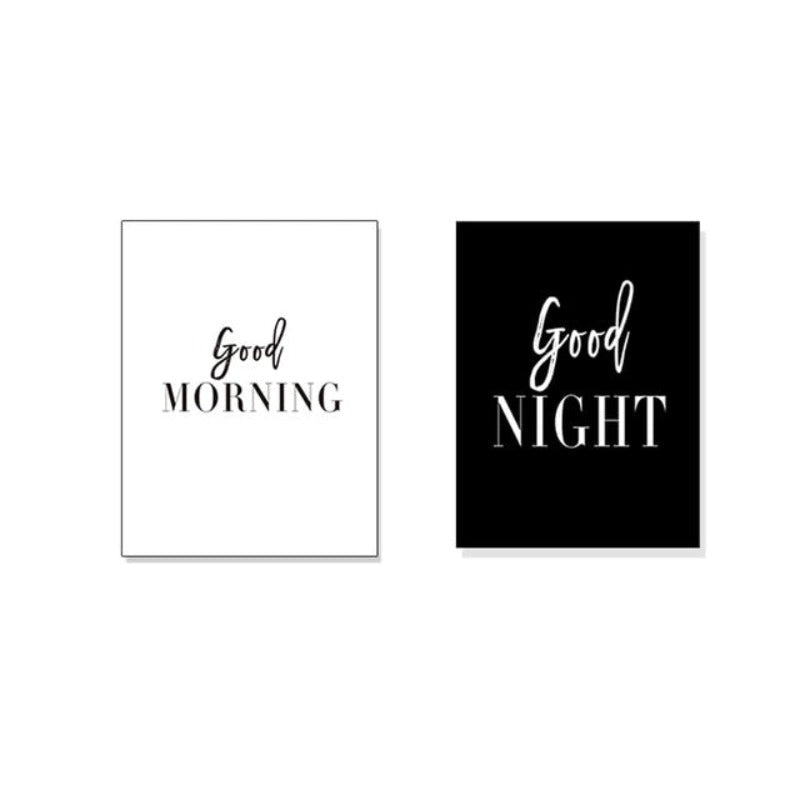 Good Morning Good Night - Canvas Wall Art Painting | Bowlift