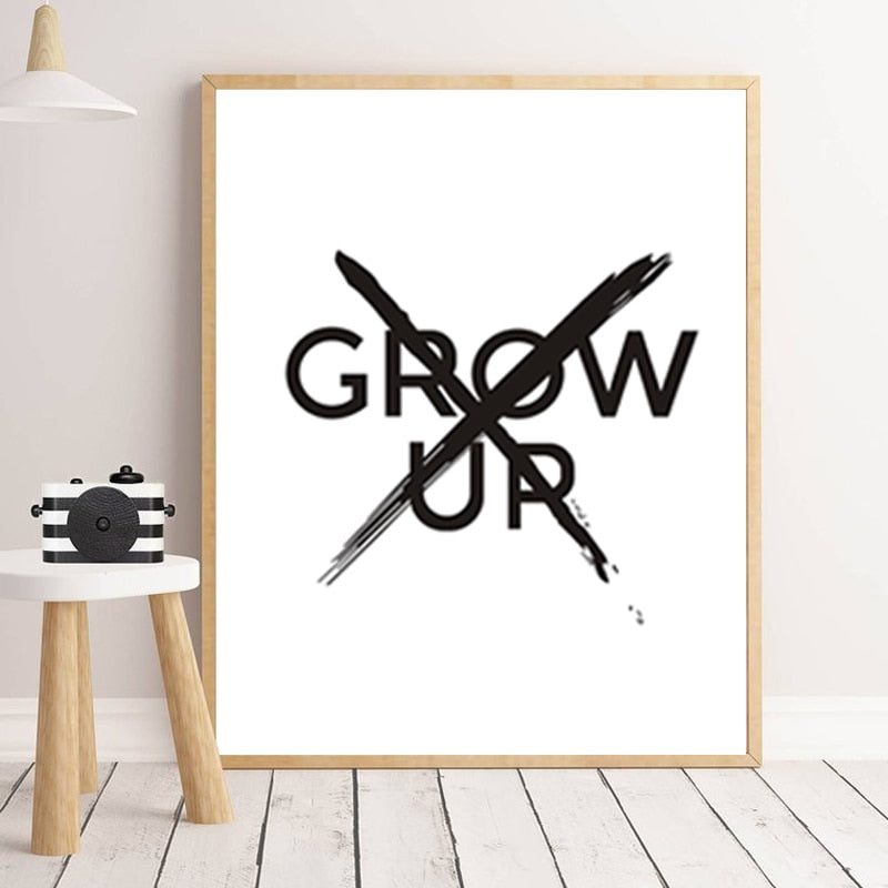 Don't Wanna Grow Up - Canvas Wall Art Painting | Bowlift
