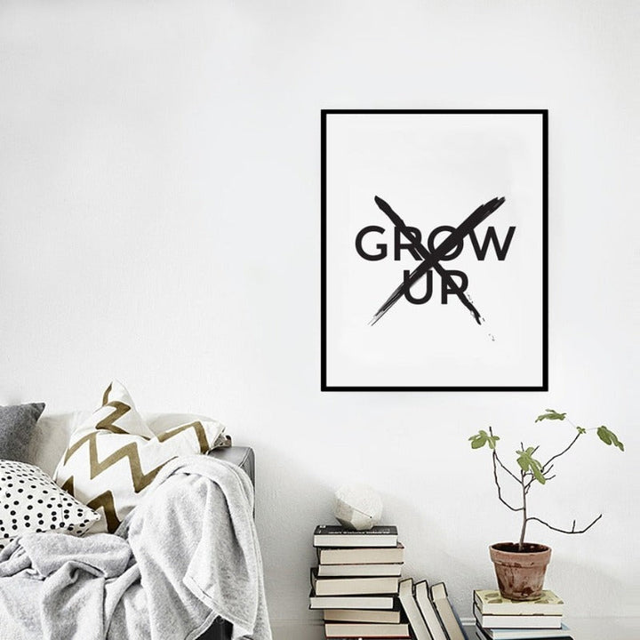 Don't Wanna Grow Up - Canvas Wall Art Painting | Bowlift