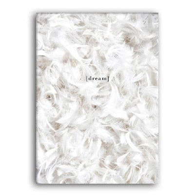 White Leather Poster and Print - Canvas Wall Art Painting | Bowlift