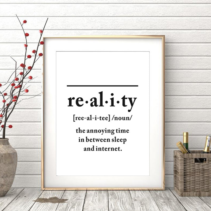 Definition Of Reality - Canvas Wall Art Painting | Bowlift