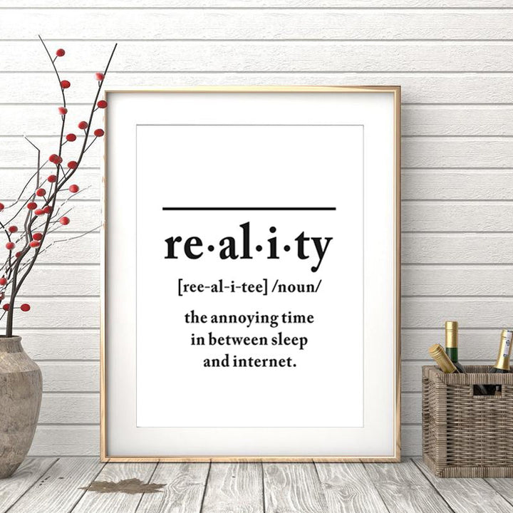Definition Of Reality - Canvas Wall Art Painting | Bowlift