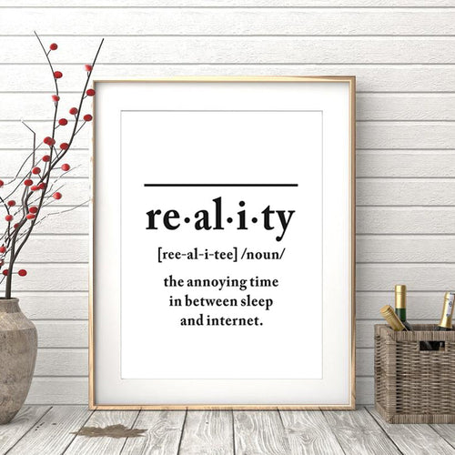 Definition Of Reality - Canvas Wall Art Painting | Bowlift