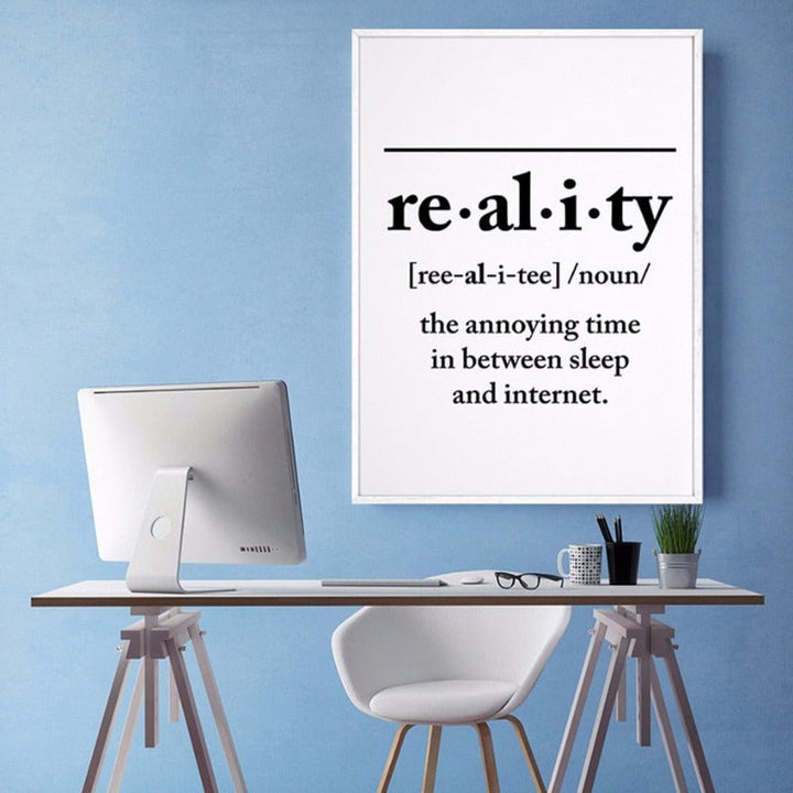 Definition Of Reality - Canvas Wall Art Painting | Bowlift