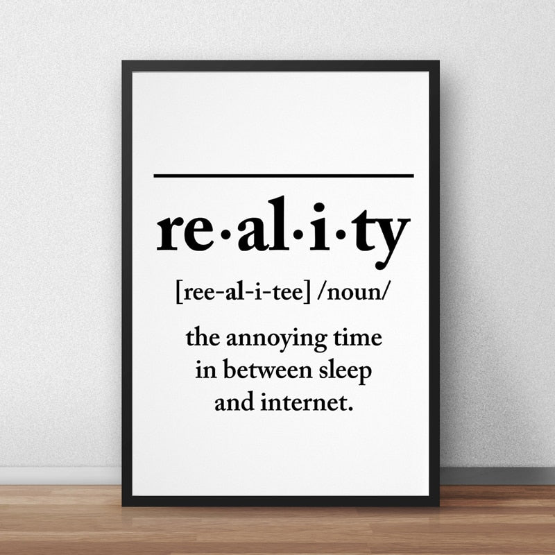 Definition Of Reality - Canvas Wall Art Painting | Bowlift