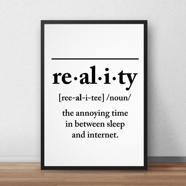 Definition Of Reality - Canvas Wall Art Painting | Bowlift