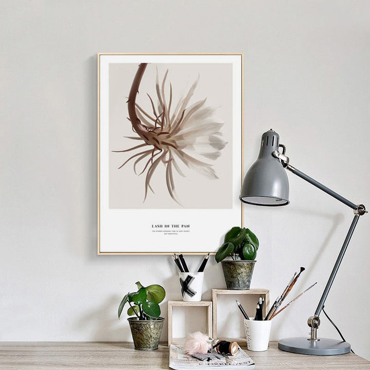 Modern Nordic Flower Prints Love is The Answer - Canvas Wall Art Painting | Bowlift