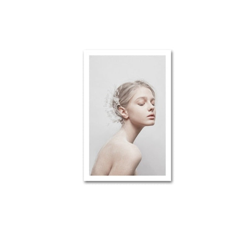 Modern Nordic Flower Prints Love is The Answer - Canvas Wall Art Painting | Bowlift