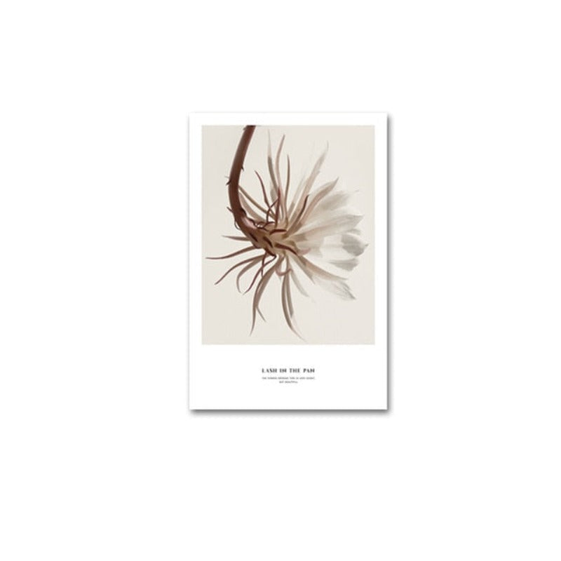 Modern Nordic Flower Prints Love is The Answer - Canvas Wall Art Painting | Bowlift