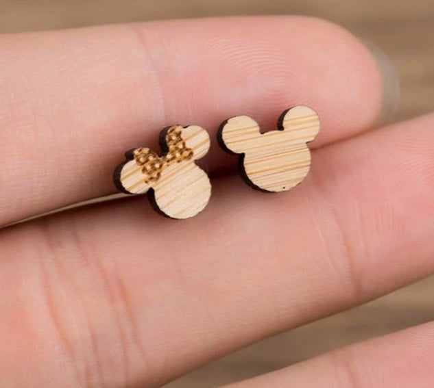 Cute Wooden Stud Earrings | Bowlift