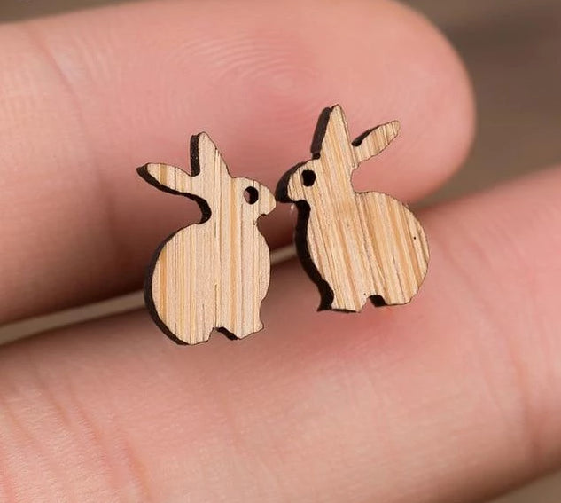 Cute Wooden Stud Earrings | Bowlift