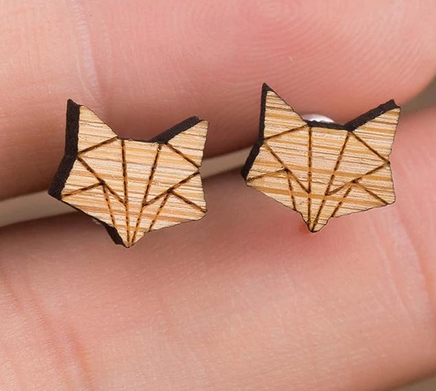 Cute Wooden Stud Earrings | Bowlift