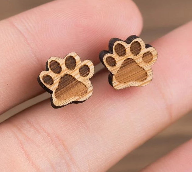 Cute Wooden Stud Earrings | Bowlift