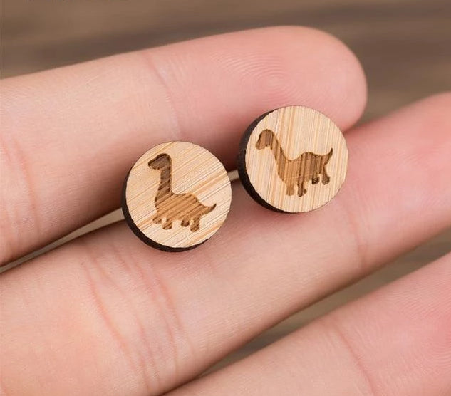 Cute Wooden Stud Earrings | Bowlift