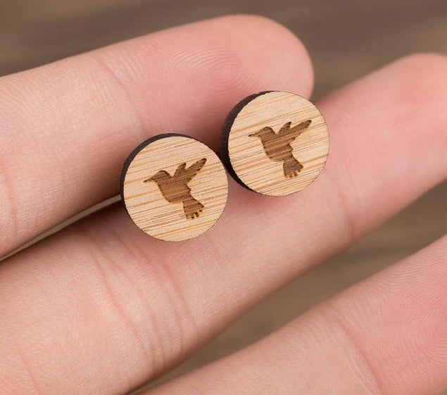 Cute Wooden Stud Earrings | Bowlift