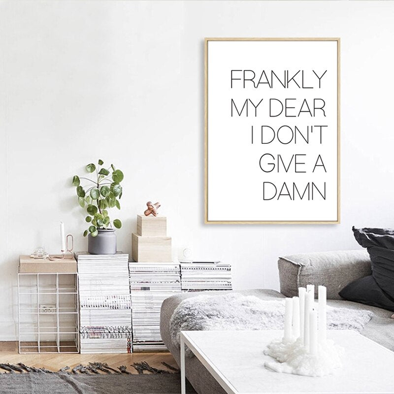 Don't Give A Damn - Canvas Wall Art Painting | Bowlift