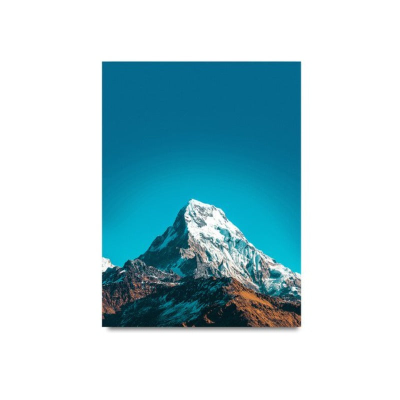 Modern Nordic Mountain Scenery - Canvas Wall Art Painting | Bowlift