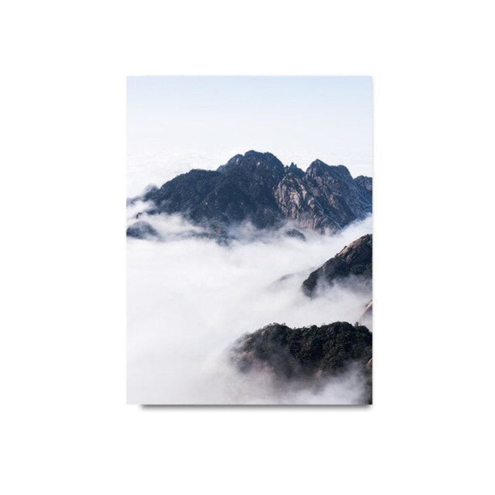 Modern Nordic Mountain Scenery - Canvas Wall Art Painting | Bowlift