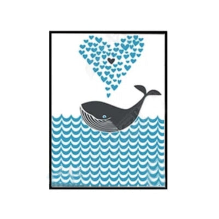 Abstract Whale Shark Ocean Future - Canvas Wall Art Painting | Bowlift