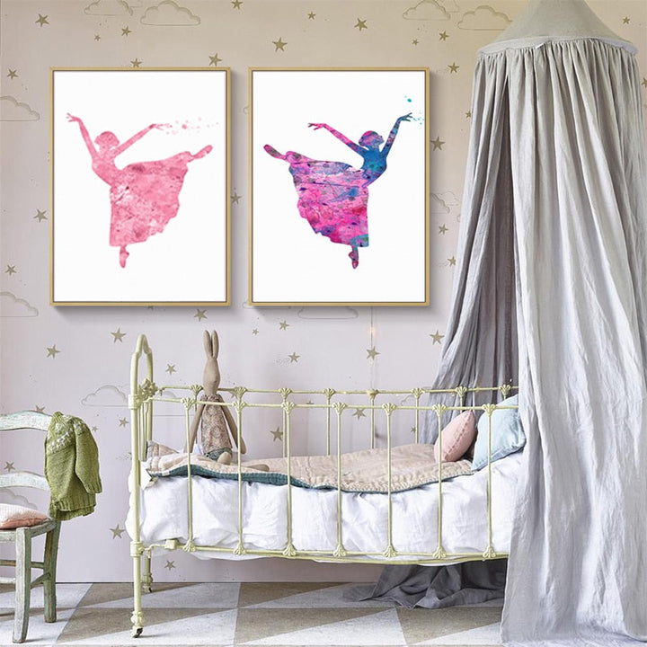 Ballet Dancing Girls - Canvas Wall Art Painting | Bowlift