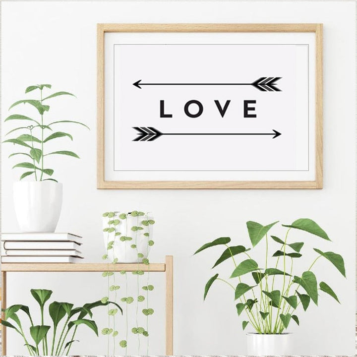 Love Arrow Print - Canvas Wall Art Painting | Bowlift