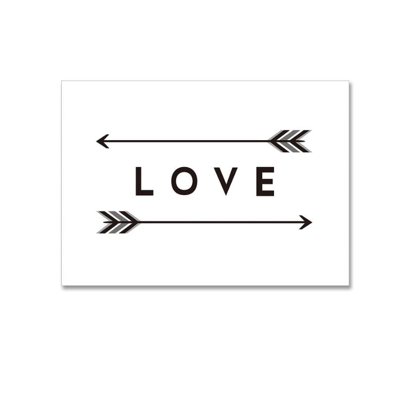 Love Arrow Print - Canvas Wall Art Painting | Bowlift