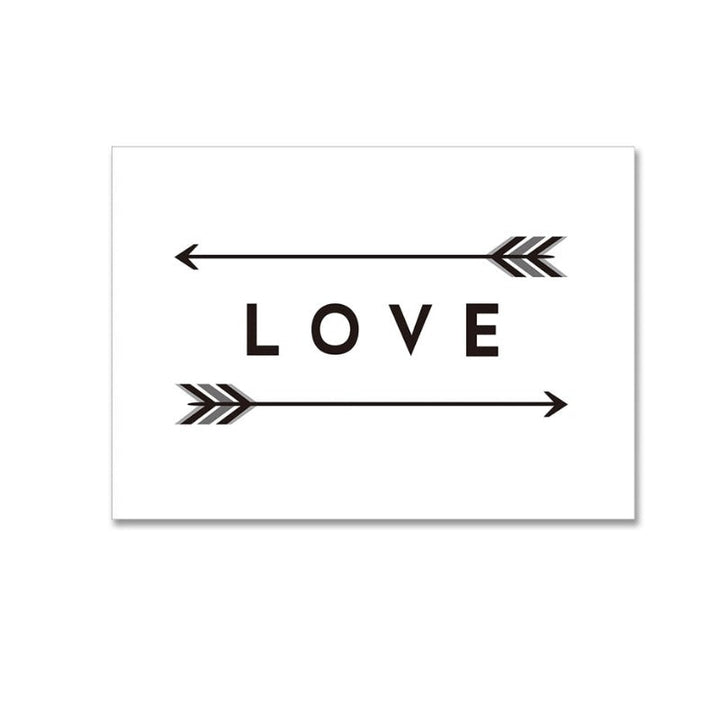 Love Arrow Print - Canvas Wall Art Painting | Bowlift