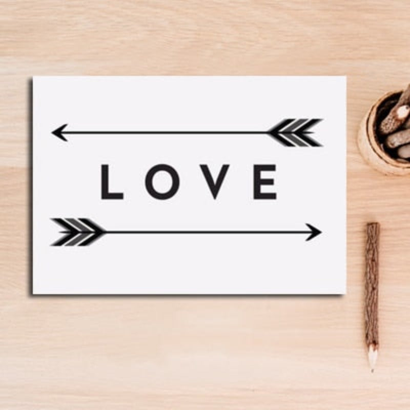 Love Arrow Print - Canvas Wall Art Painting | Bowlift