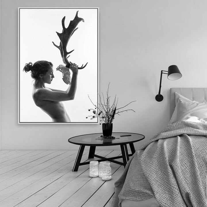 Antlers Women - Canvas Wall Art Paintings | Bowlift