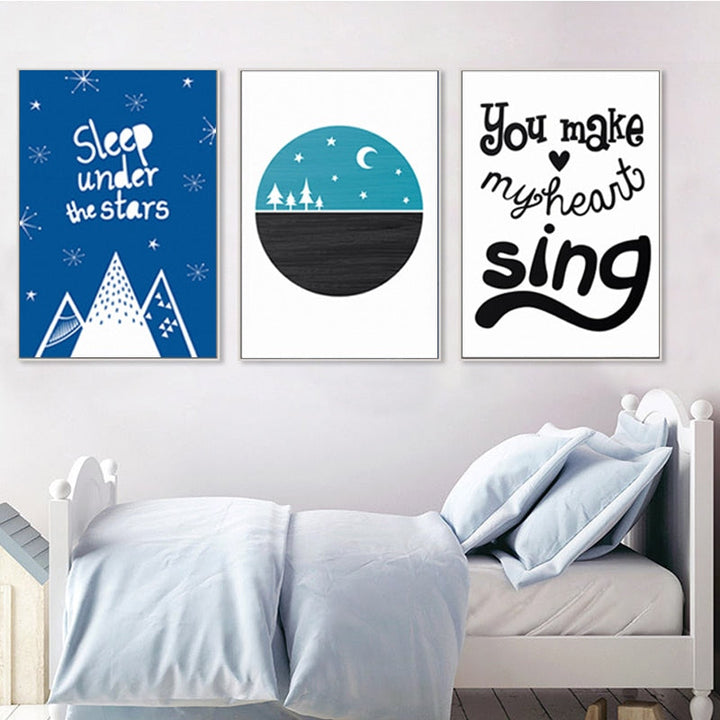 Sleep Under The Stars - Canvas Wall Art Painting | Bowlift