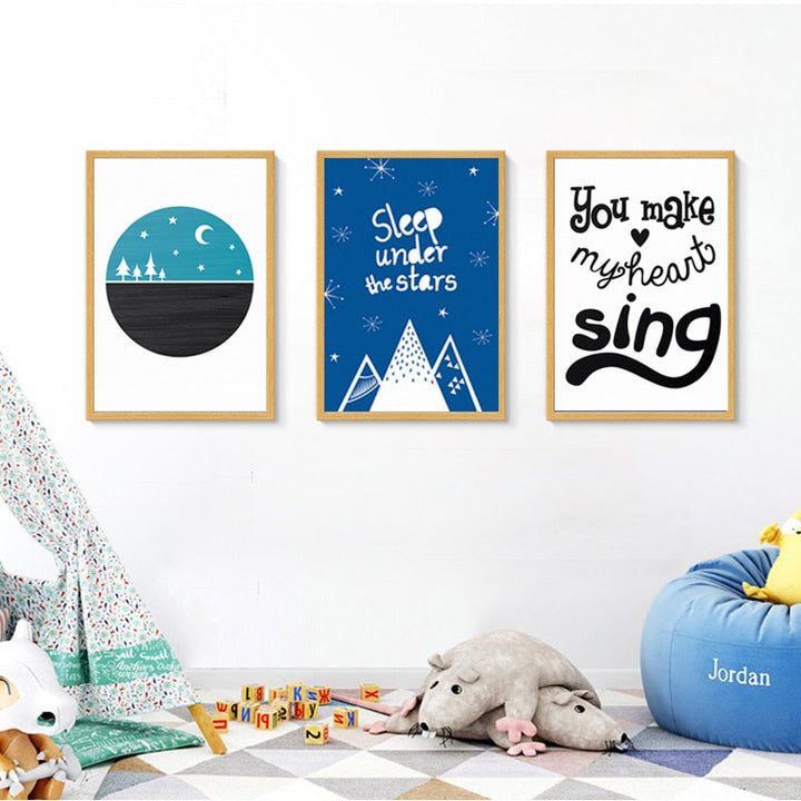 Sleep Under The Stars - Canvas Wall Art Painting | Bowlift