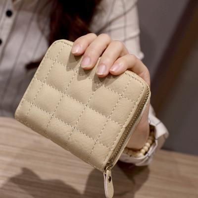 BowLift | Women Short PU Leather Plaid Purses Nubuck Card Holder