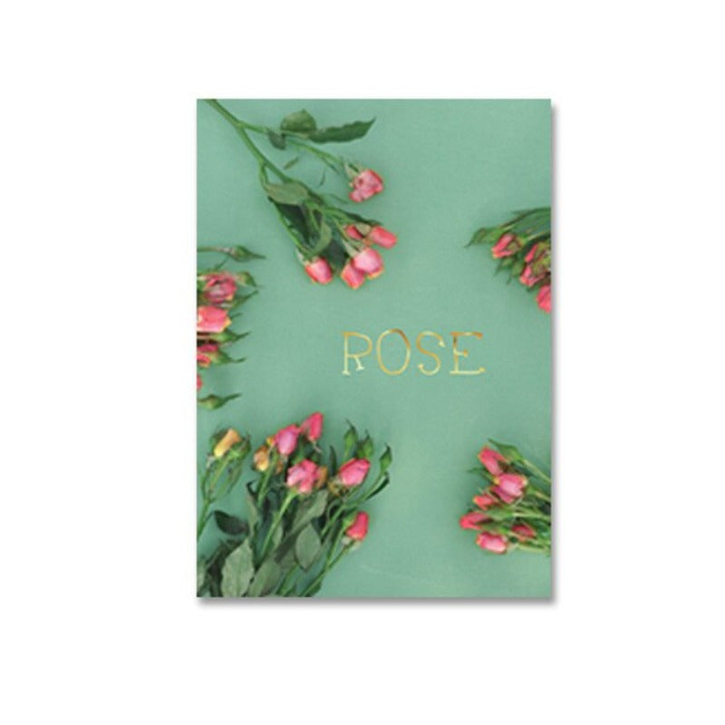 Modern Rose Floral Good Vibes Only - Canvas Wall Art Painting | Bowlift