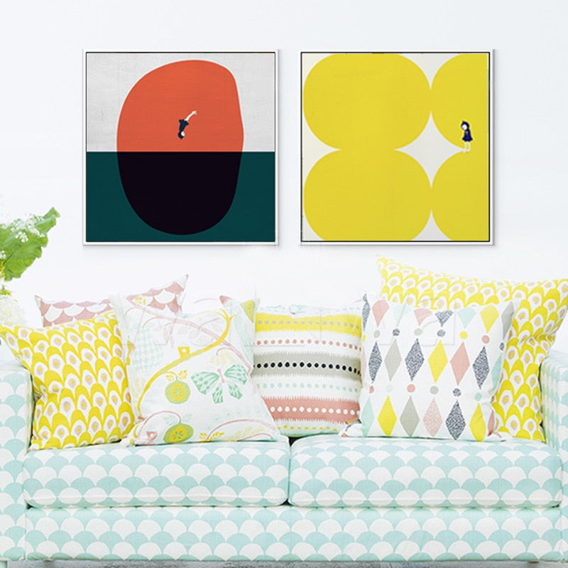 Nursery Cartoon Prints Wall Art - Canvas Wall Art Painting | Bowlift