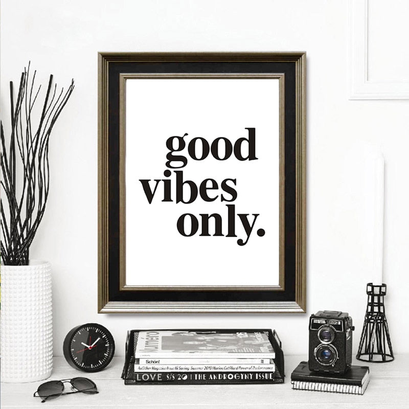Good vibes only - Canvas Wall Art Painting | Bowlift