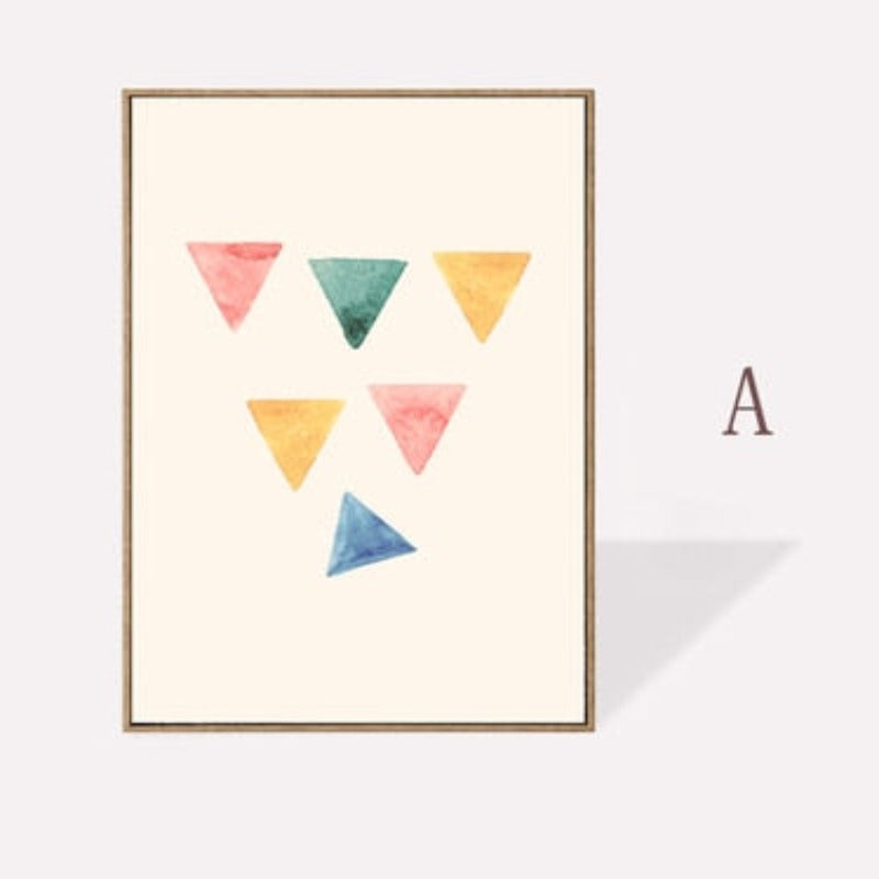 Geometric Watercolor Prints Posters - Canvas Wall Art Painting | Bowlift